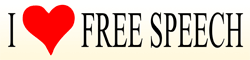 Virtual sticker from FroodyStuff.com: I Love Free Speech